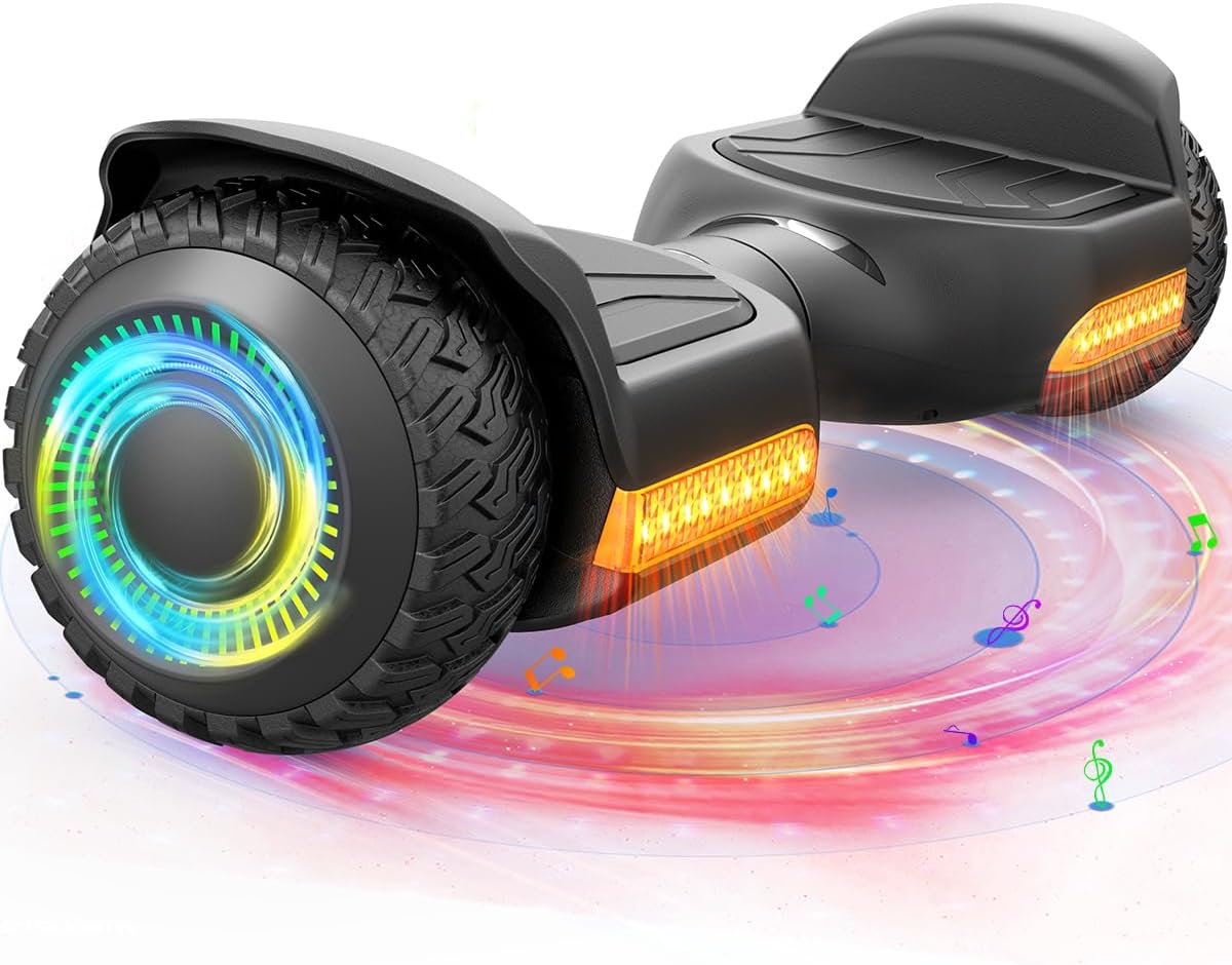 Gyroor Hoverboard New G13 All Terrain Hoverboard with LED Lights & 500W Motor, Self Balancing Off Road Hoverboards with Bluetooth for Kids ages 6-12 and Adults image 1