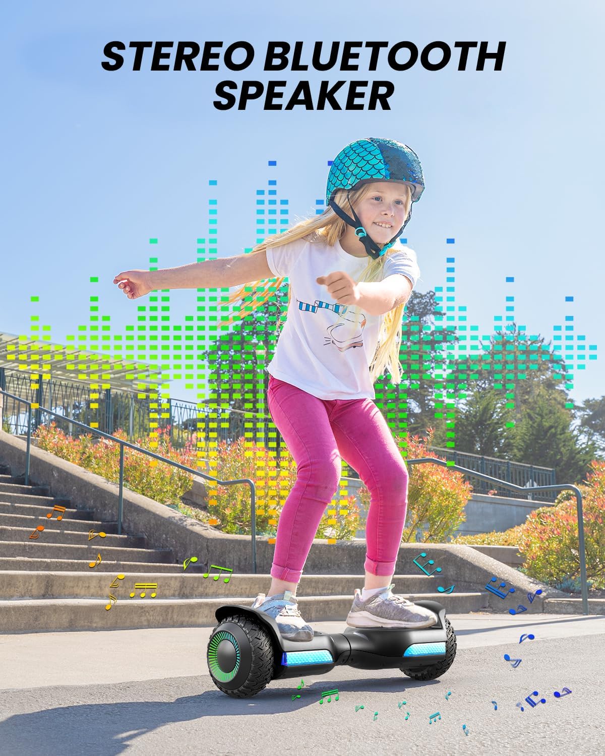 Gyroor Hoverboard New G13 All Terrain Hoverboard with LED Lights & 500W Motor, Self Balancing Off Road Hoverboards with Bluetooth for Kids ages 6-12 and Adults image 5