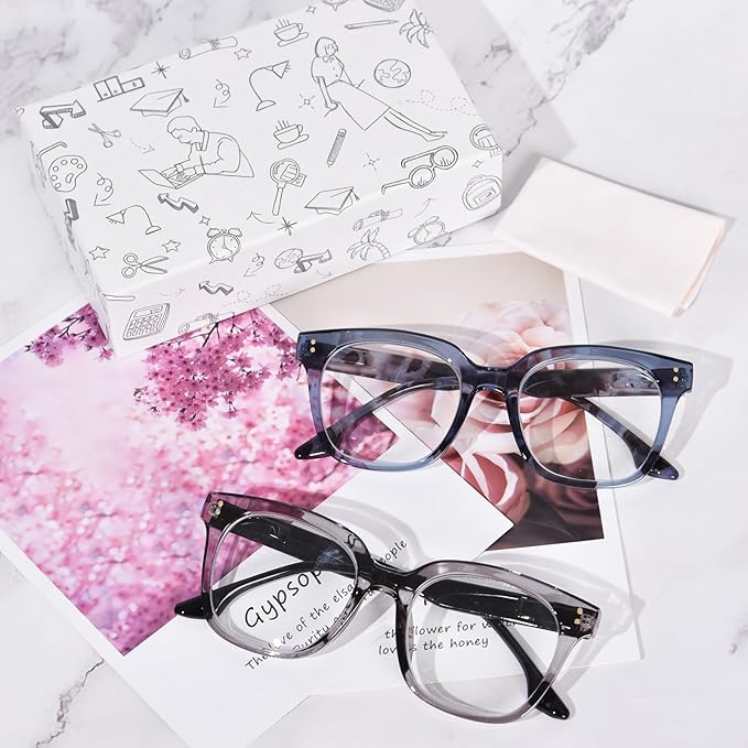 Oversized Reading Glasses for Women Men Large Frame Sqaure Blue Light Blocking Computer Readers Spring Hinge image 7