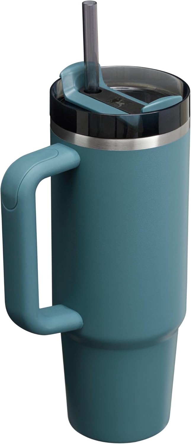 Stanley Quencher H2.0 Tumbler with Handle and Straw 30 oz | Flowstate 3-Position Lid | Cup Holder Compatible for Travel | Insulated Stainless Steel Cup | BPA-Free | Blue Spruce image 2