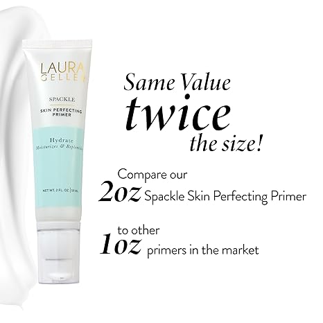 LAURA GELLER NEW YORK Spackle Primer - Hydrate - Super-Size 2 Fl Oz - Hyaluronic Acid Makeup Primer for Mature Skin image 3