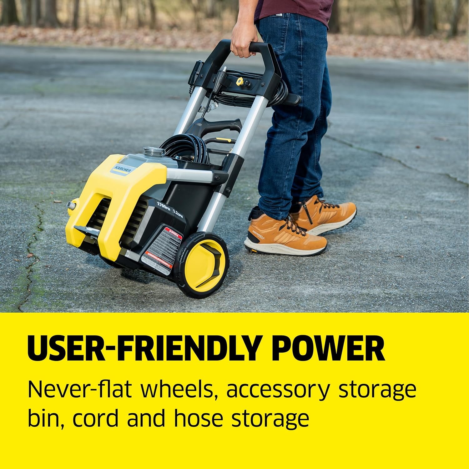 Kärcher Pressure Washer K1700, CETA Certified, 3 Spray Nozzles, Detergent Tank, for Cars, Driveways, Siding, Patios, 1.2 max. GPM image 7