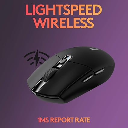 Logitech G305 LIGHTSPEED Wireless Gaming Mouse, Hero 12K Sensor, 12,000 DPI, Lightweight, 6 Programmable Buttons, 250h Battery Life, On-Board Memory, PC/Mac - Black image 3