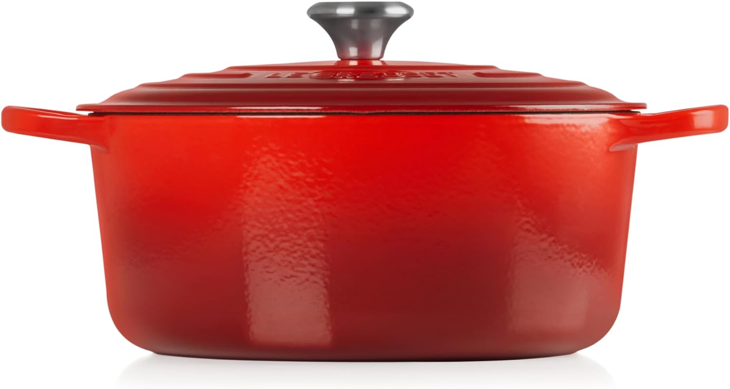 Le Creuset Enameled Cast Iron Signature Round Dutch Oven, 7.25 qt., Cerise image 4