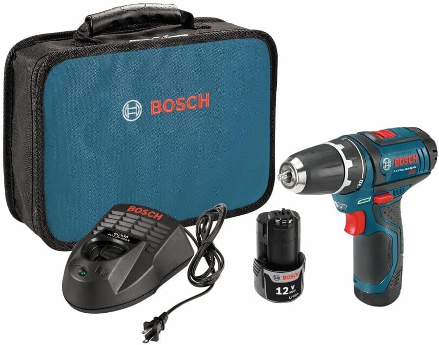 BOSCH PS31-2A 12V Max 3/8 Inch Drill/Driver Kit with (2) 2 Ah Batteries and Charger, Variable Speed image 1
