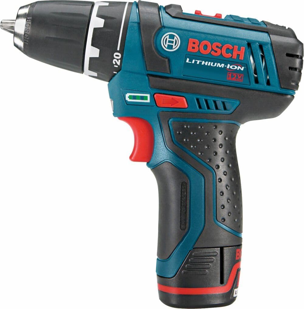 BOSCH PS31-2A 12V Max 3/8 Inch Drill/Driver Kit with (2) 2 Ah Batteries and Charger, Variable Speed image 3