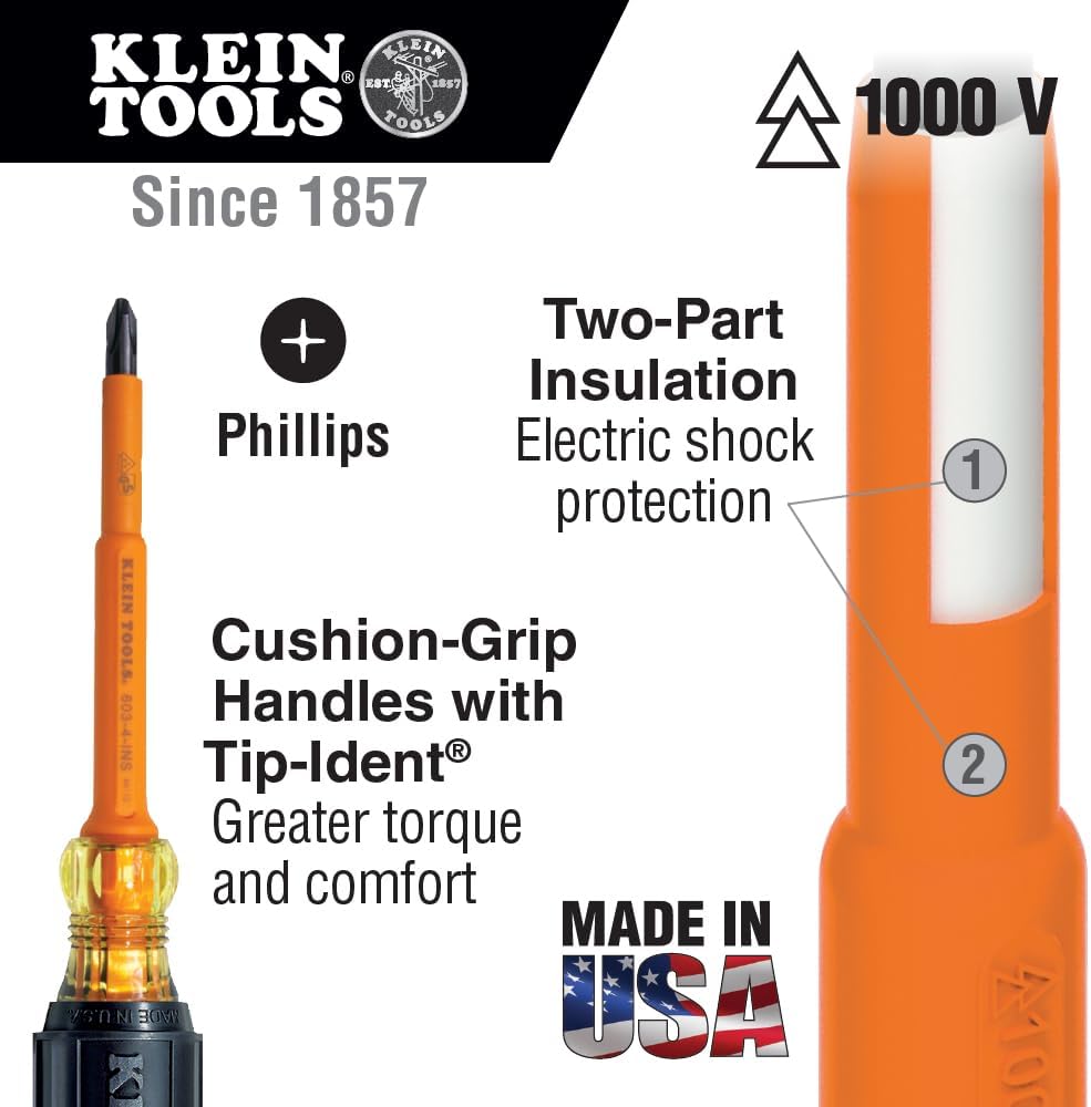 Klein Tools 33527 General Purpose Insulated Tool Kit, 1000-Volt Rated, Comes in Custom 3-Pallet Lockable Case, 22-Piece image 2