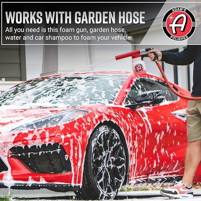 Adam's Premium Foam Gun Car Wash Sprayer - Connects to Garden Hose for Car Washing, No Pressure Washer Required, Use Snow Foam Blaster with Car Soap, Shampoo or Detergent image 5