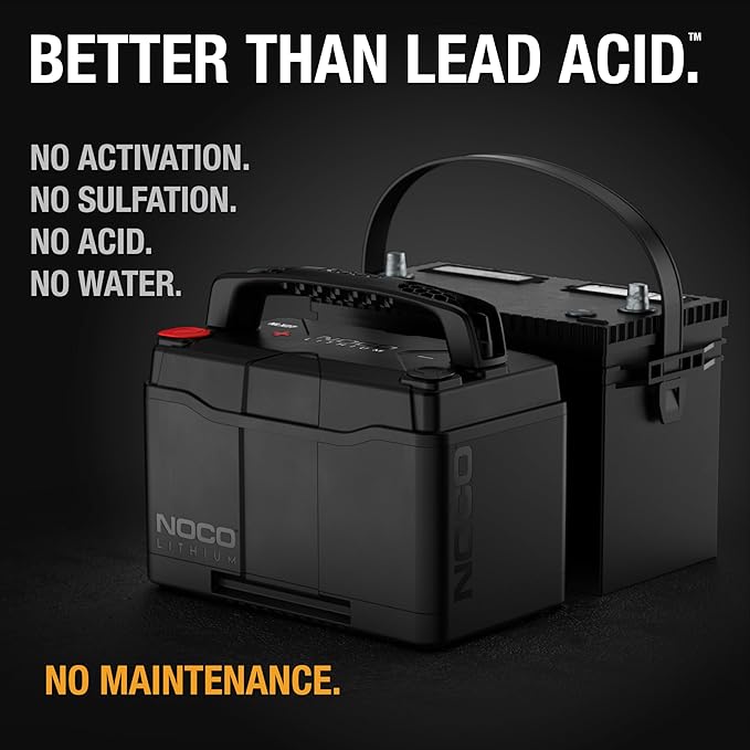 NOCO Lithium NLX27: 12V Dual-Purpose LiFePO4 Lithium-Ion Battery - 100Ah Deep-Cycle and 1400A Group 27 Starter Battery - UL Listed - Built-In Dynamic BMS image 4