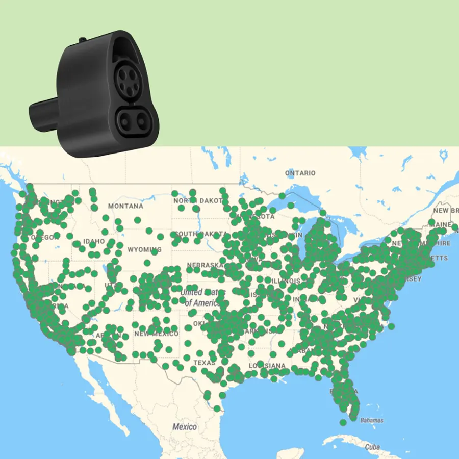 Rexing - CCS to Tesla Electric Vehicle (EV) Charger Adapter for Tesla Models S, 3, X and Y - Black image 3