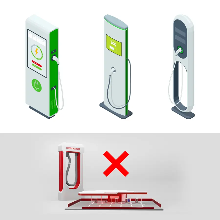 Rexing - CCS to Tesla Electric Vehicle (EV) Charger Adapter for Tesla Models S, 3, X and Y - Black image 4