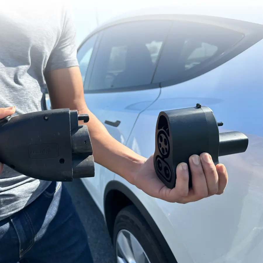 Rexing - CCS to Tesla Electric Vehicle (EV) Charger Adapter for Tesla Models S, 3, X and Y - Black image 7