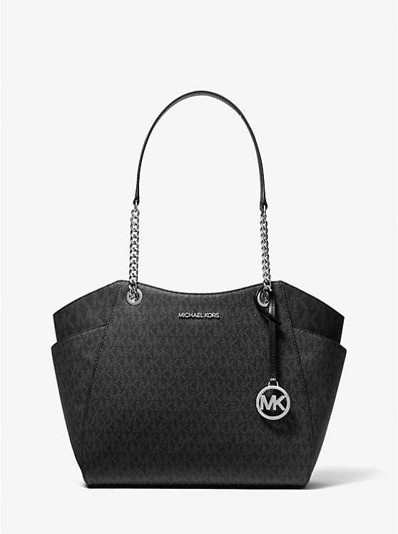 Michael Kors Outlet Jet Set Large Signature Logo Shoulder Bag image 1