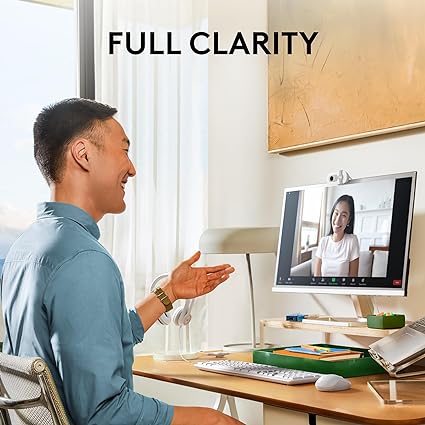Logitech Brio 100 Full HD 1080p Webcam for Meetings, Streaming, Desktop, Laptop, PC - Built-in Mic, Shutter, USB-A, Teams, Zoom - Off-White image 2