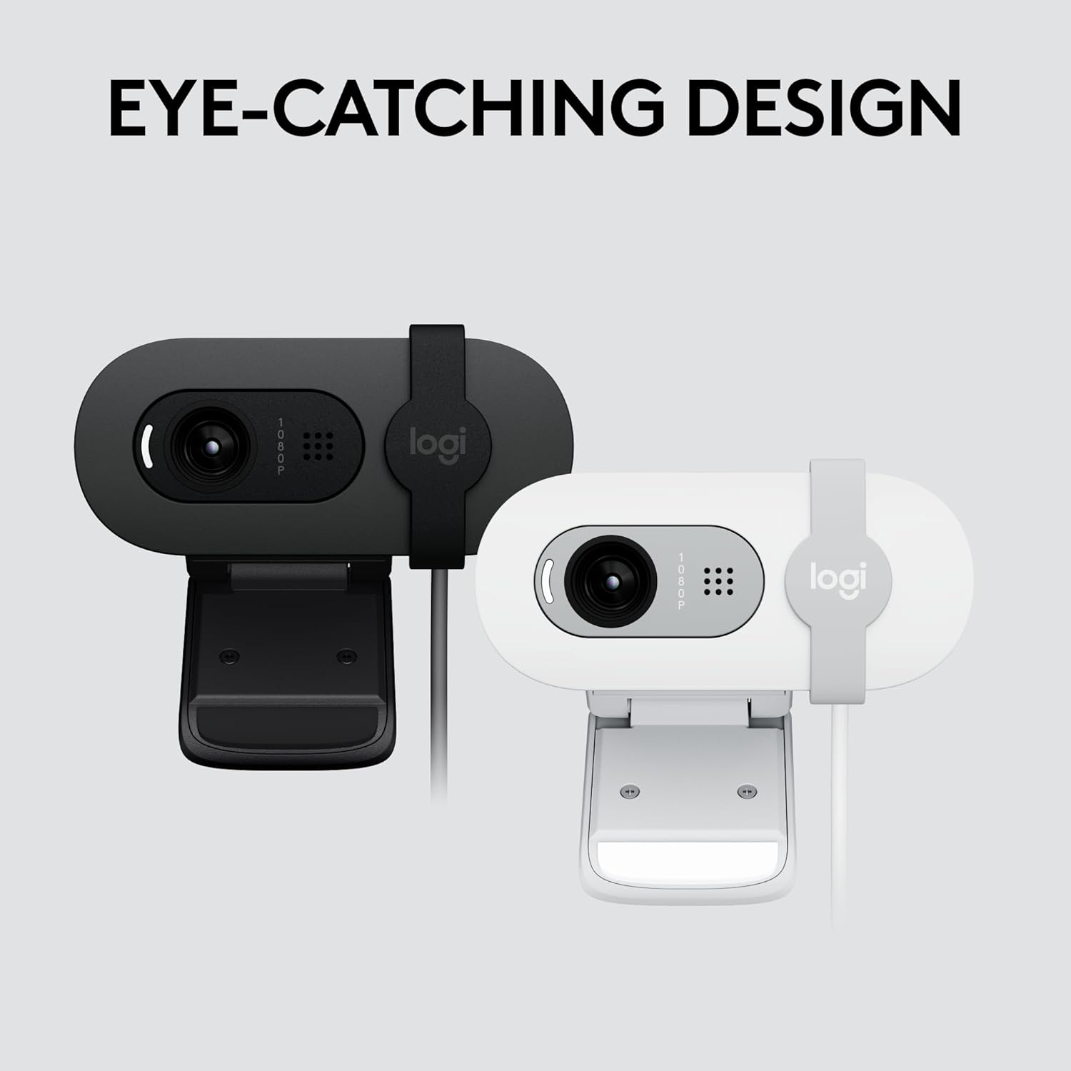 Logitech Brio 100 Full HD 1080p Webcam for Meetings, Streaming, Desktop, Laptop, PC - Built-in Mic, Shutter, USB-A, Teams, Zoom - Off-White image 7