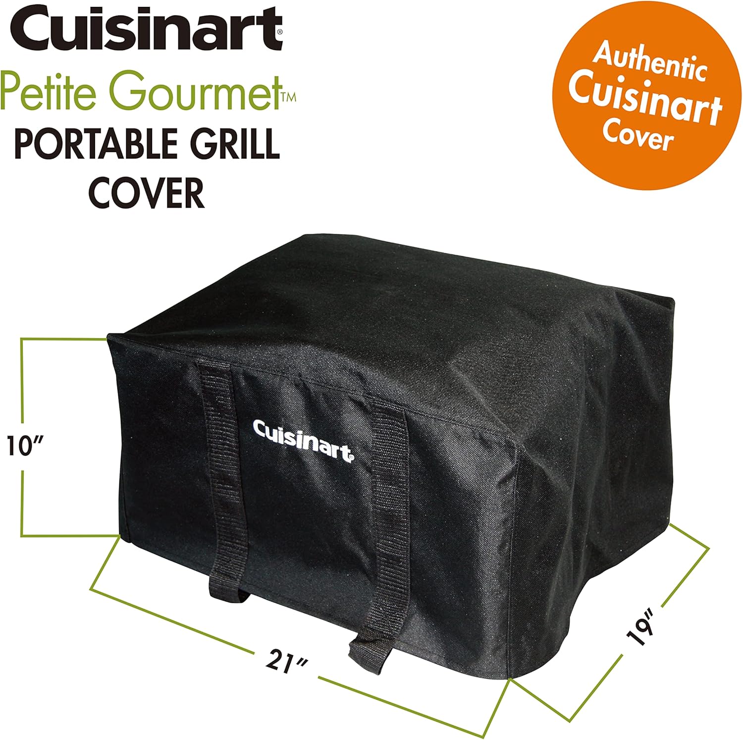 Cuisinart CGC-19 VersaStand Grill Tote Cover Measures 21 x 19 x 10 inches image 3