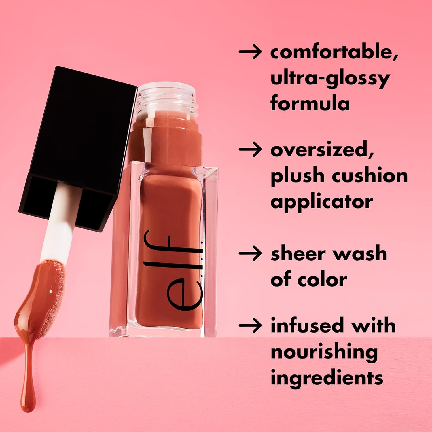 e.l.f. Glow Reviver Quad Goals Lip Oil Kit, Lip Gloss For A High-Gloss Finish & Sheer Wash Of Color, Non-Sticky, Vegan & Cruelty-Free, 4 Glosses image 3
