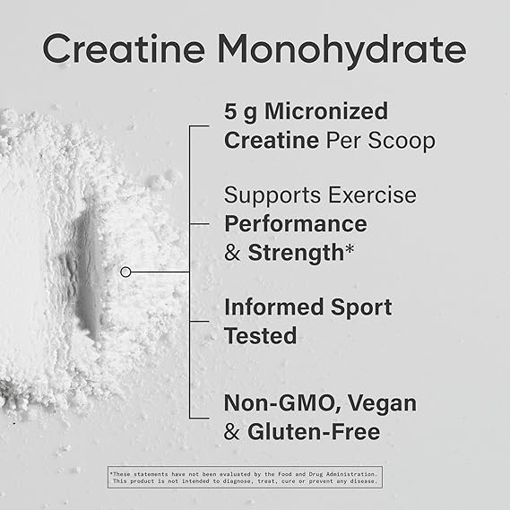 Sports Research Creatine Monohydrate - Gain Lean Muscle, Improve Performance and Strength and Support Workout Recovery - 5 g Micronized Creatine - 1.1LBS image 2