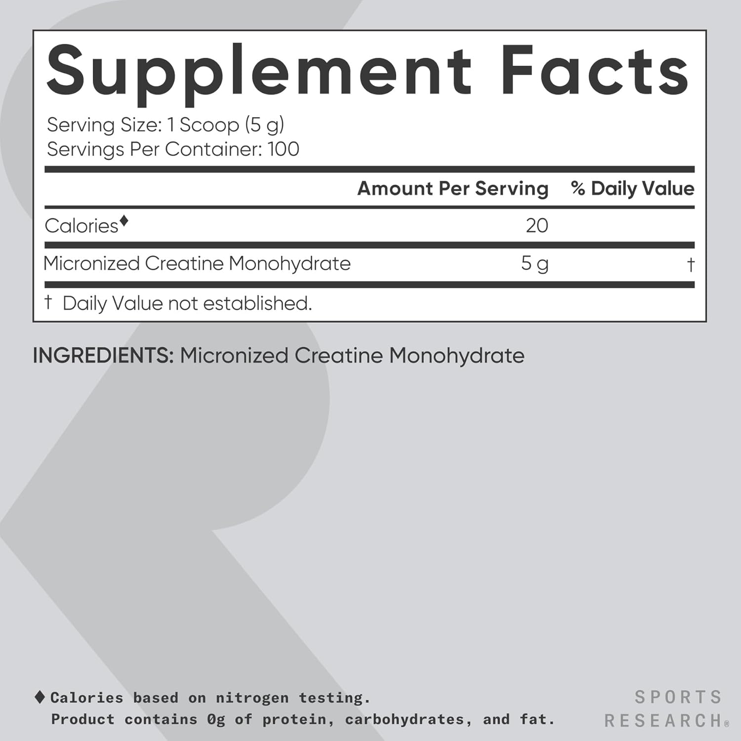 Sports Research Creatine Monohydrate - Gain Lean Muscle, Improve Performance and Strength and Support Workout Recovery - 5 g Micronized Creatine - 1.1LBS image 6