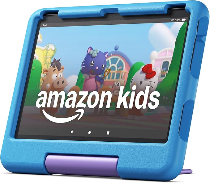 Amazon Fire HD 10 Kids tablet (newest model) ages 3-7 | Bright 10.1" HD screen with included ad-free and exclusive content, robust parental controls, 13-hr battery, 32 GB, Blue image 2