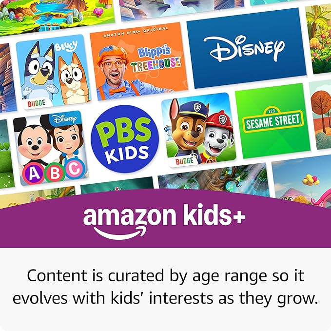 Amazon Fire HD 10 Kids tablet (newest model) ages 3-7 | Bright 10.1" HD screen with included ad-free and exclusive content, robust parental controls, 13-hr battery, 32 GB, Blue image 4