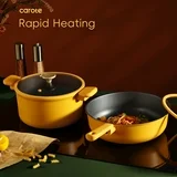 Carote 16pc Nonstick Cookware Set Lemon Drop image 2