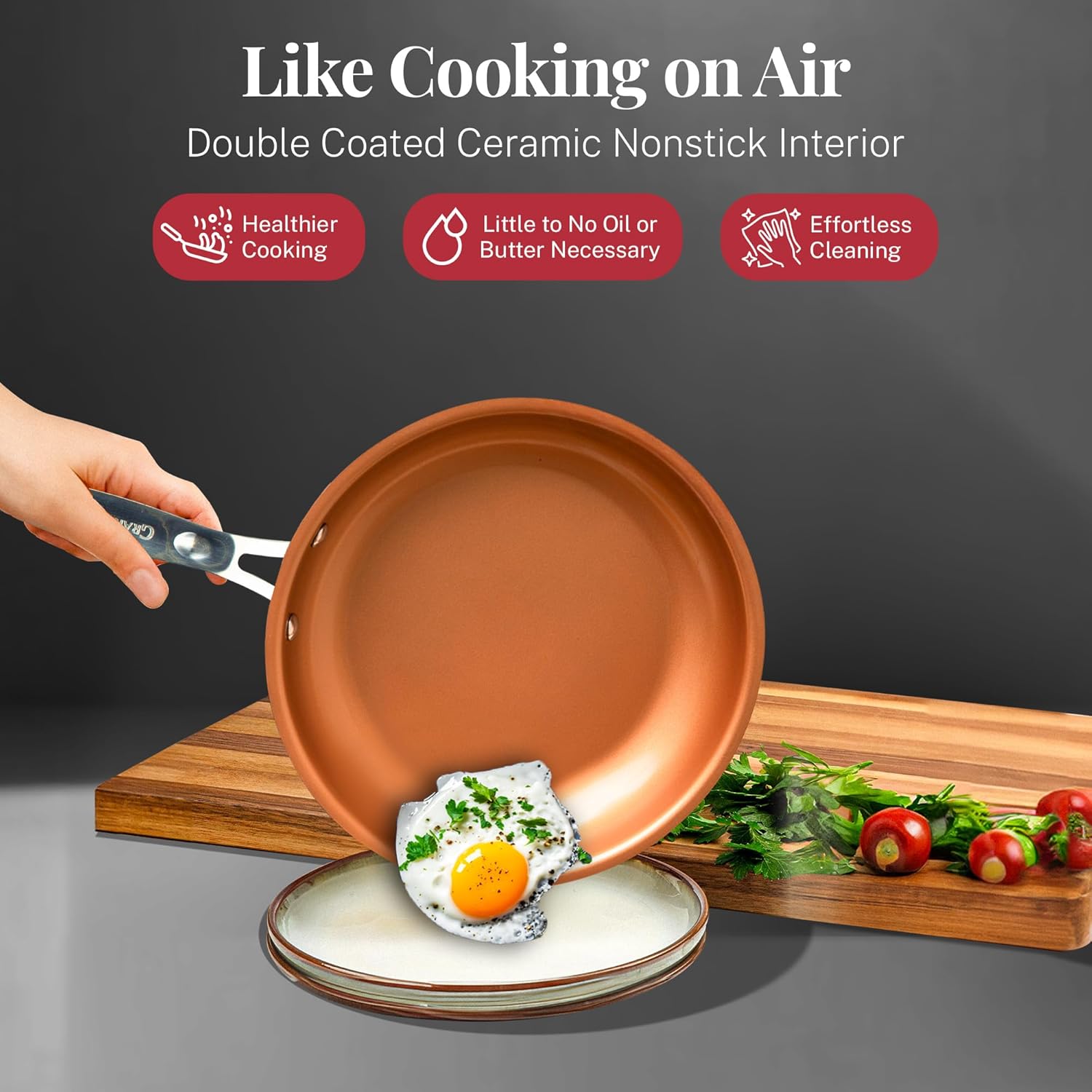 Gotham Steel 20pc Nonstick Cookware & Bakeware Set · Hammered Copper image 8