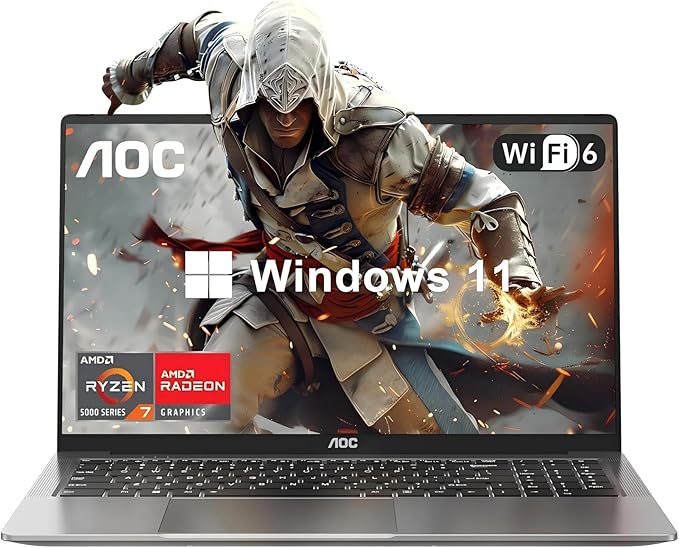2025 16.1 Laptop Computer AMD Ryzen 7 5700U (8C/16T, Up to 4.3GHz) Radeon RX Vega 8 Graphics Laptop 16GB RAM 512GB NVMe SSD, Windows 11, FHD Display, WiFi 6, 53Wh Battery, HDMI, Webcam, Backlit KB image 1