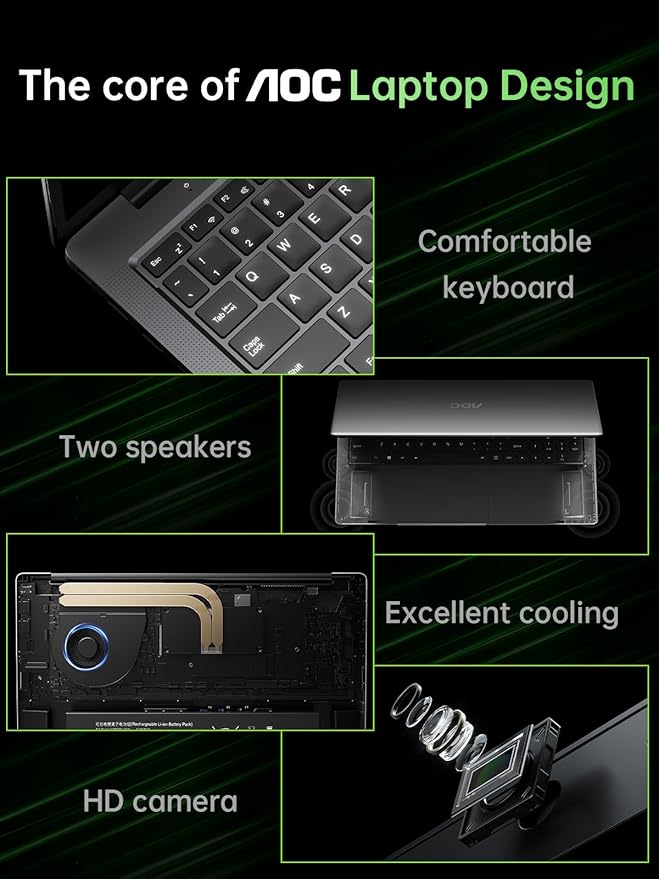 2025 16.1 Laptop Computer AMD Ryzen 7 5700U (8C/16T, Up to 4.3GHz) Radeon RX Vega 8 Graphics Laptop 16GB RAM 512GB NVMe SSD, Windows 11, FHD Display, WiFi 6, 53Wh Battery, HDMI, Webcam, Backlit KB image 5
