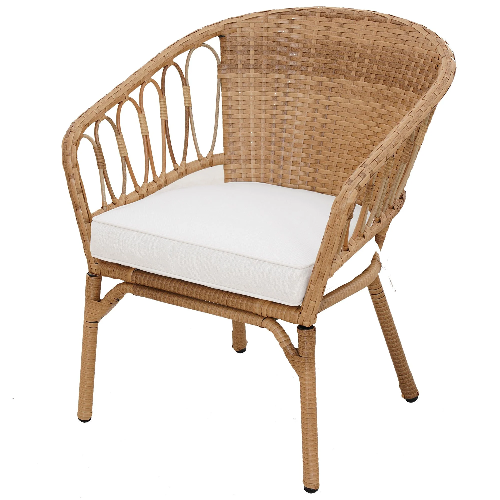 Better Homes & Gardens Willow Sage 3-Piece Outdoor Wicker Bistro Set, Beige image 4
