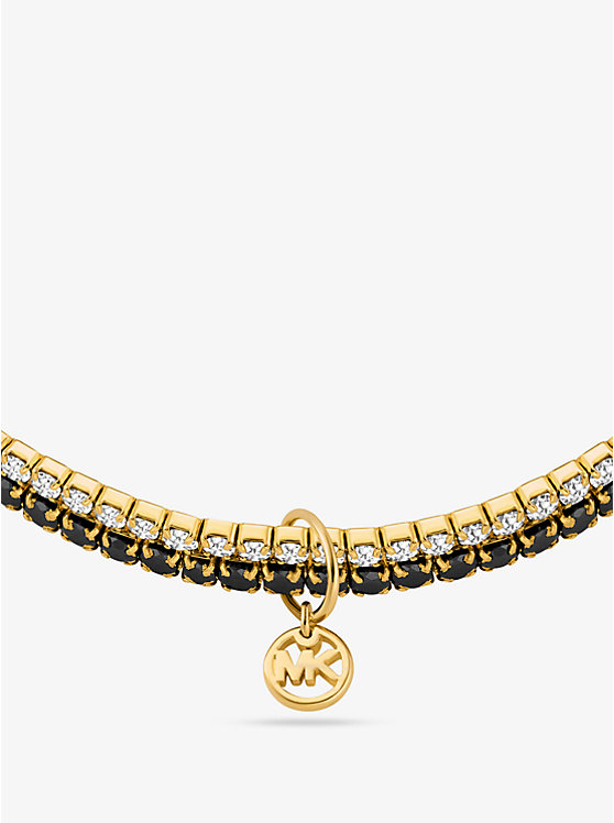 Precious Metal-Plated Brass Double Wrap Tennis Bracelet image 2