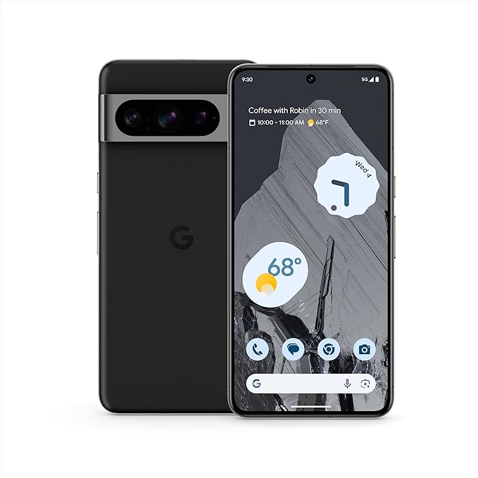 Google Pixel 8 Pro - Unlocked Android Smartphone with Telephoto Lens and Super Actua Display - 24-Hour Battery - Obsidian - 128 GB image 1