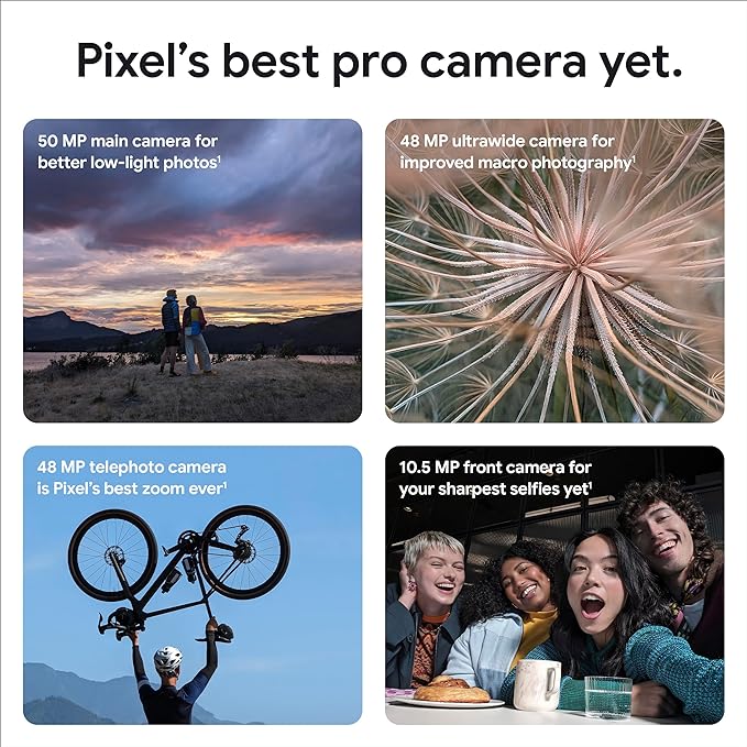 Google Pixel 8 Pro - Unlocked Android Smartphone with Telephoto Lens and Super Actua Display - 24-Hour Battery - Obsidian - 128 GB image 3