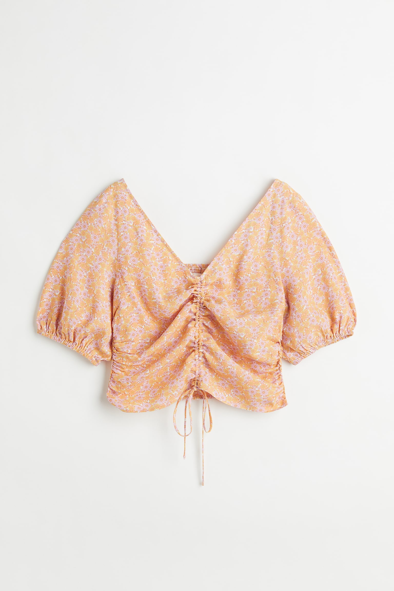 V-neck Drawstring Blouse image 1