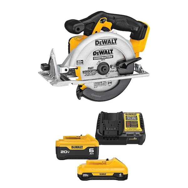 20V MAX Cordless 6-1/2 in. Circular Saw, (1) 20V 6.0Ah and (1) 20V 4.0Ah Batteries, and Charger image 1