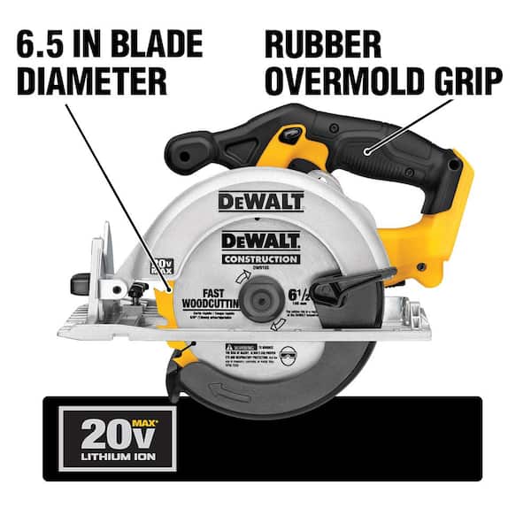 20V MAX Cordless 6-1/2 in. Circular Saw, (1) 20V 6.0Ah and (1) 20V 4.0Ah Batteries, and Charger image 4