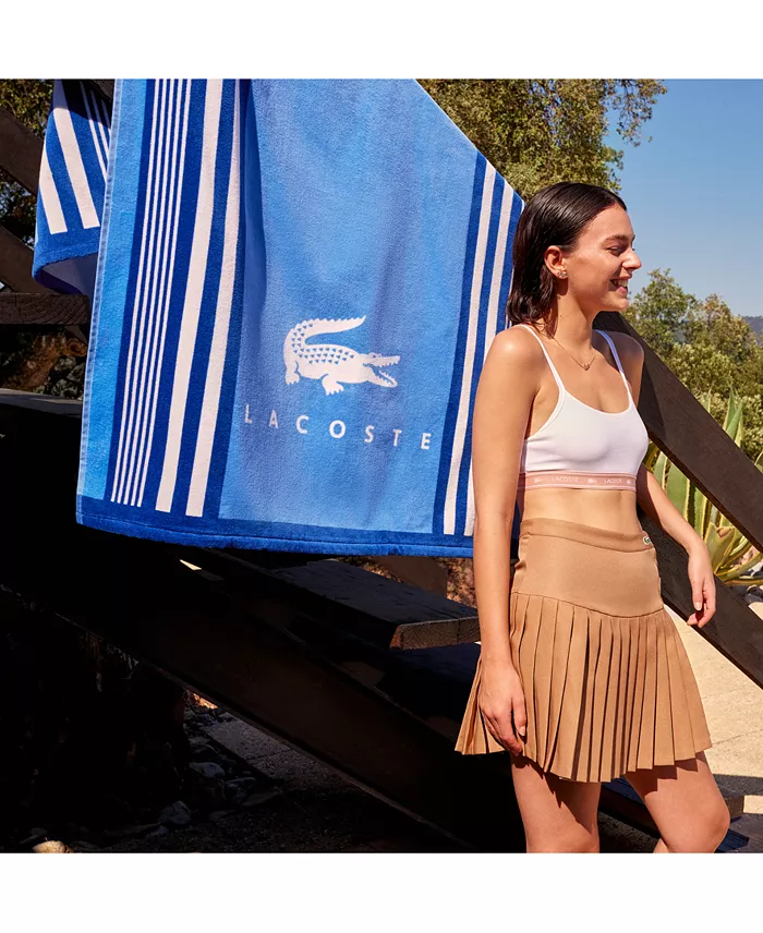 Lacoste Home Oki Striped Cotton Beach Towel image 6