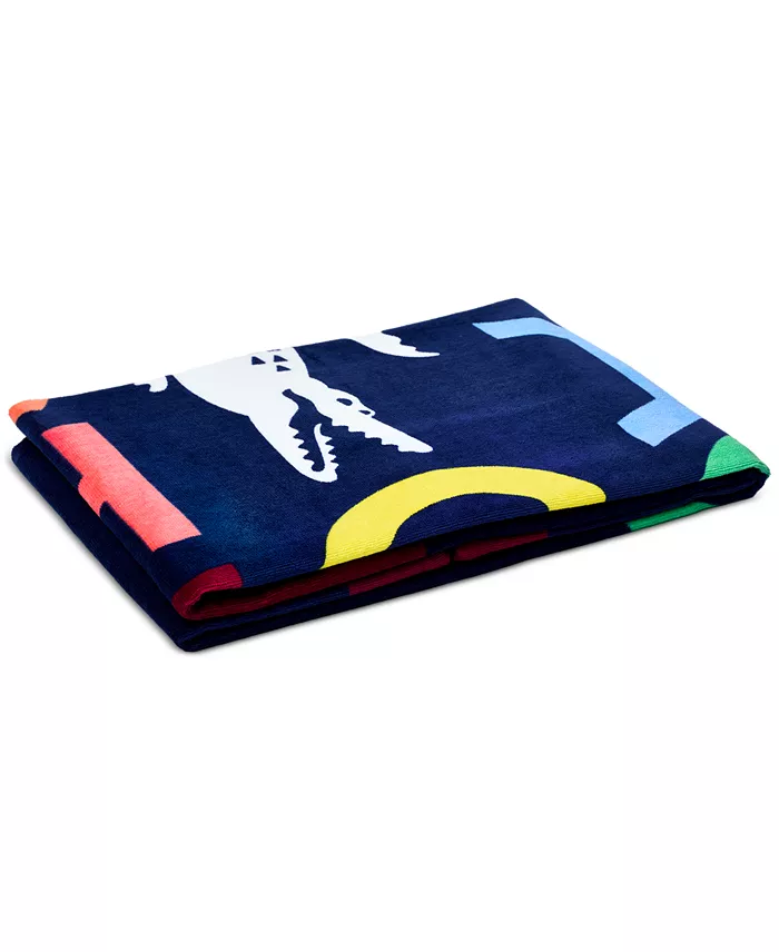 Lacoste Home Rainbow Letters Cotton Beach Towel image 3
