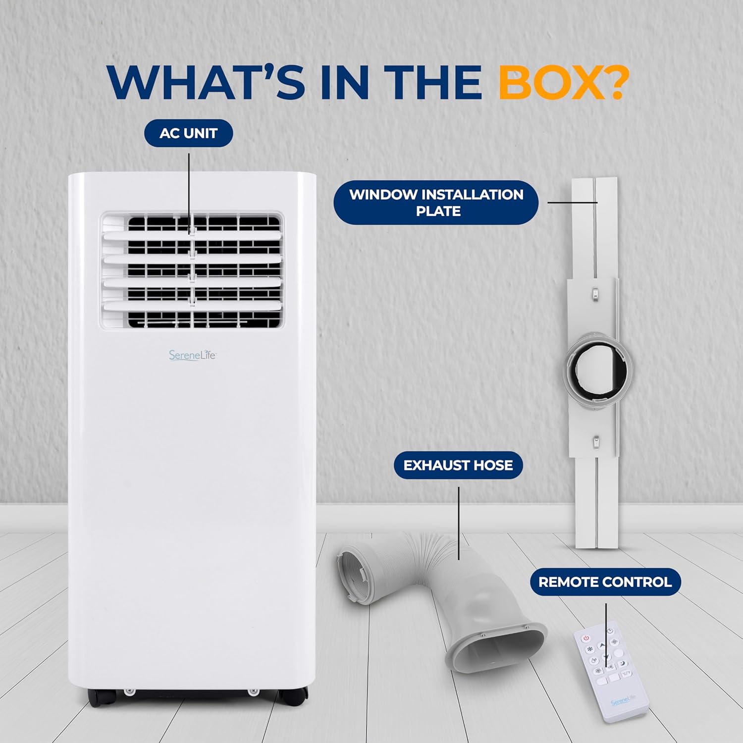 SereneLife Small Air Conditioner Portable 8,000 BTU with Built-in Dehumidifier - Portable AC unit for rooms up to 350 sq ft - WiFi app + Remote Control, Window Mount Exhaust Kit image 6
