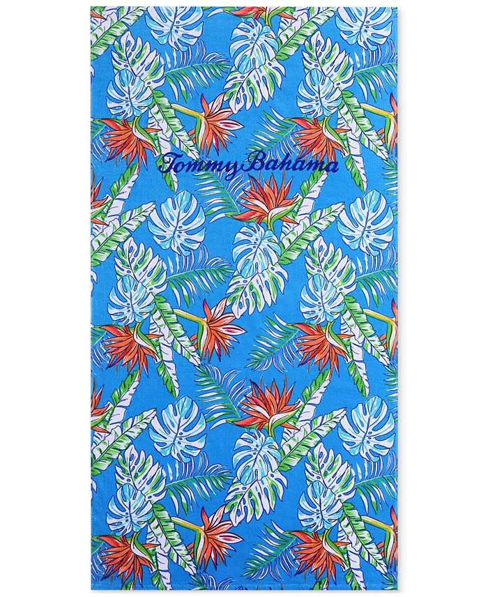 Tommy Bahama Home Bahama Palms Cotton Oversized Beach Towel, 72" x 36" image 1