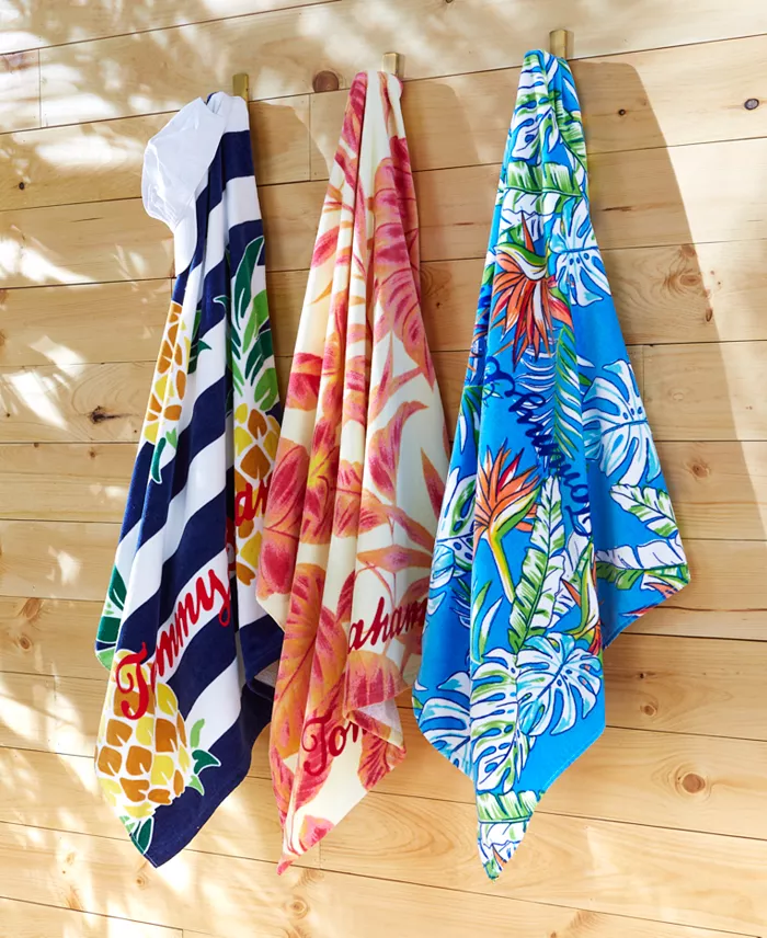 Tommy Bahama Home Bahama Palms Cotton Oversized Beach Towel, 72" x 36" image 5