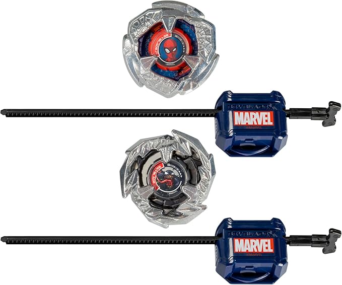  Beyblade X Marvel Collab Spider-Man 3-60F vs. Venom 3-80N Multipack Set, Includes 2 Right-Spin Tops & Launchers, Spinning Toys for Kids 8 for Marvel Fans, Boys and Girls image 2