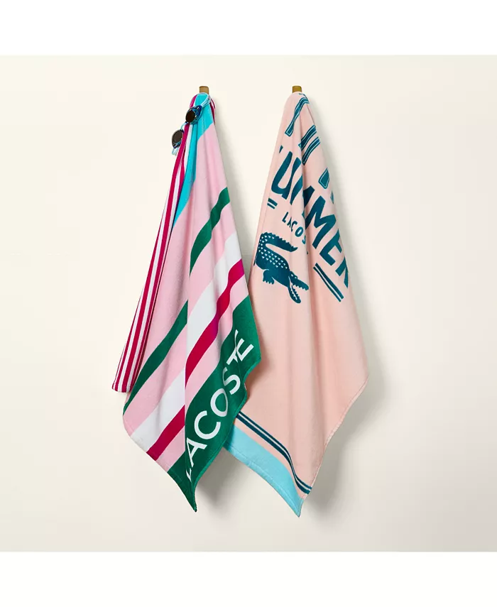Lacoste Home Sunscreen Stripe Cotton Beach Towel image 4