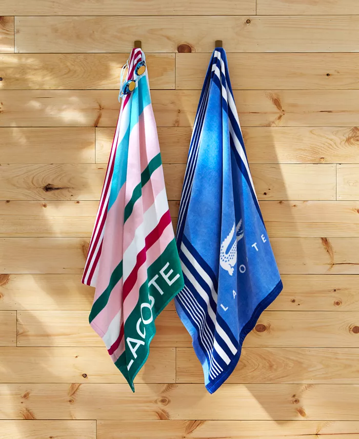 Lacoste Home Sunscreen Stripe Cotton Beach Towel image 5