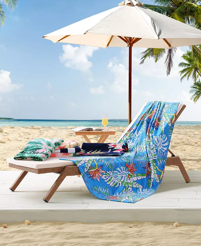 Tommy Bahama Home Palm Beach Bliss Cotton Oversized Beach Towel, 72" x 36" image 2