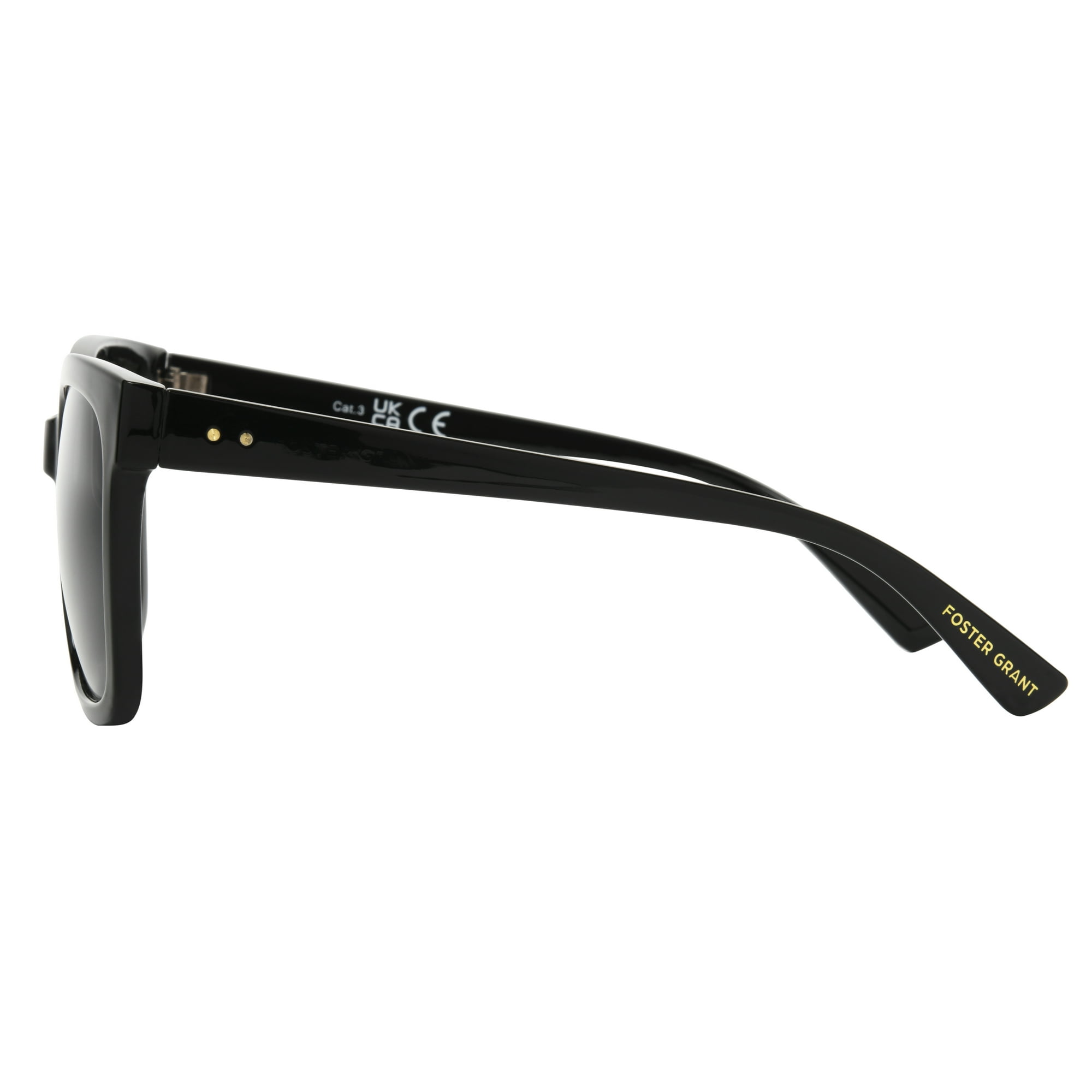 Foster Grant Women's Oversized Fashion Sunglasses, Black image 3