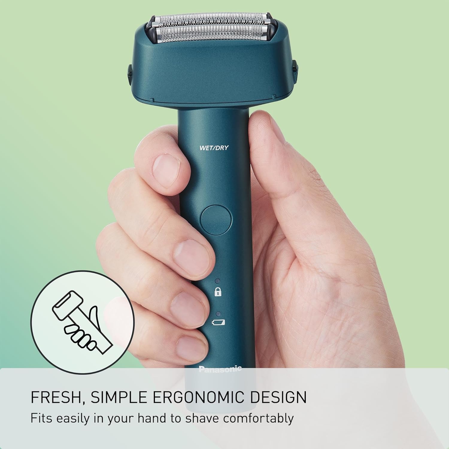 Panasonic Electric Razor for Men, Wet Dry Shaver with 3-Blade Cutting System, Ergonomic Handle and USB-C Charging- ES-RM3B-G image 3
