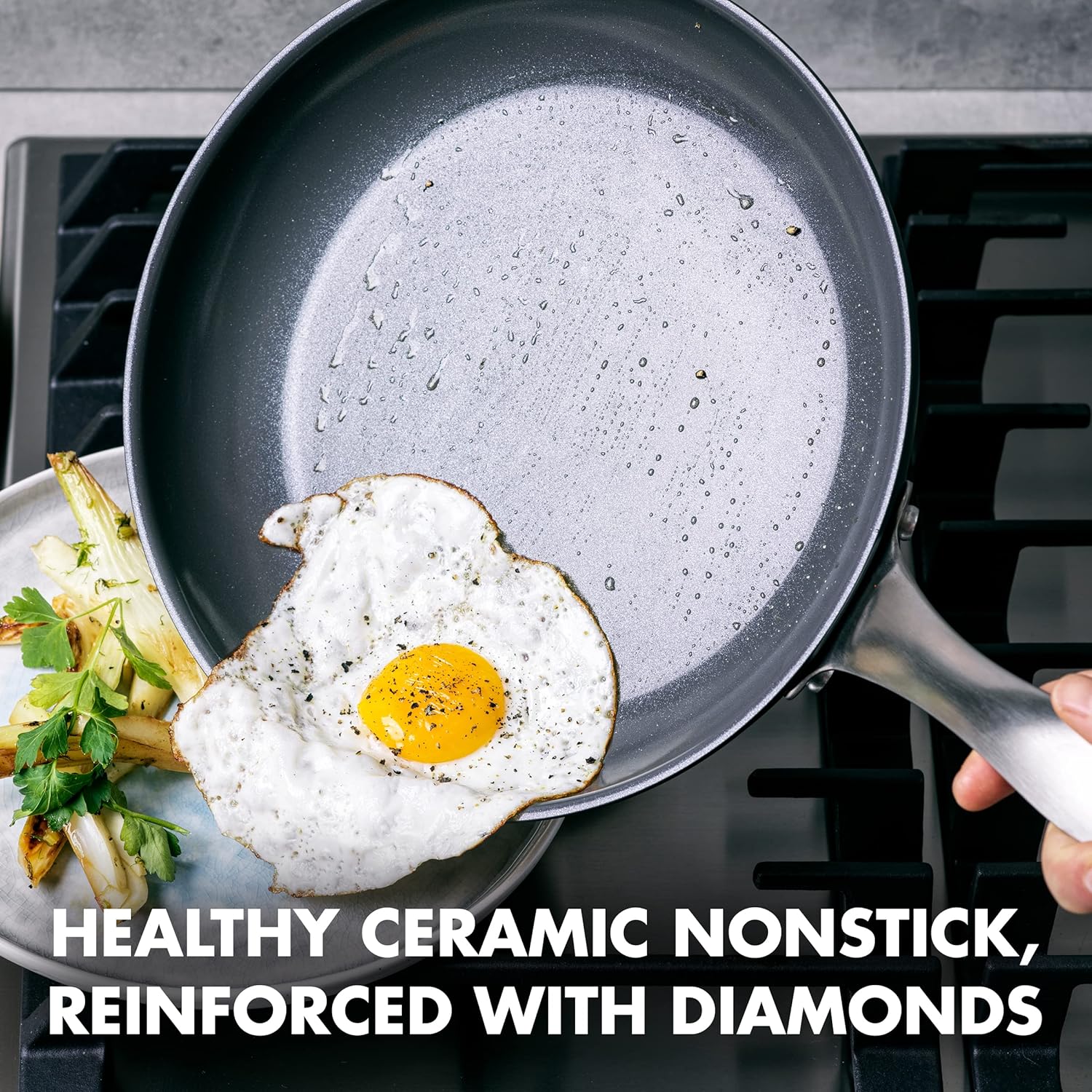 GreenPan Canterbury Hard Anodized Healthy Ceramic Nonstick, 10 Piece Cookware Pots and Pans Set, PFAS-Free, Dishwasher Safe, Oven Safe, Black image 2