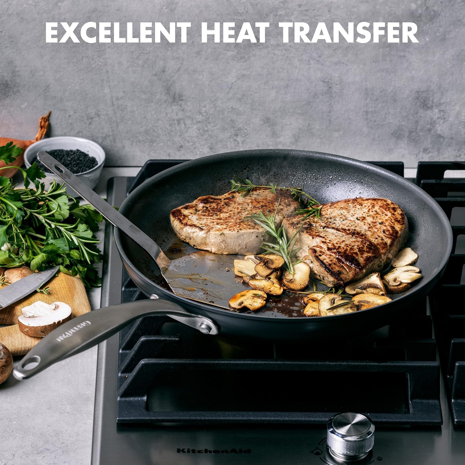 GreenPan Canterbury Hard Anodized Healthy Ceramic Nonstick, 10 Piece Cookware Pots and Pans Set, PFAS-Free, Dishwasher Safe, Oven Safe, Black image 6