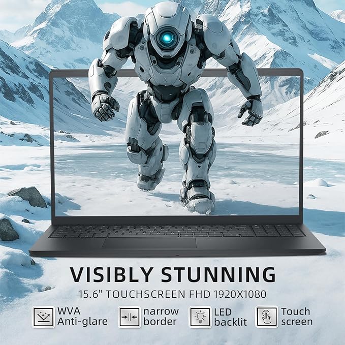 Dell Inspiron 15 Business Laptop- w/Office Lifetime & External DVD Drive, AMD Ryzen 7 7730U (8-Core) CPU, 15.6" FHD (1920 x 1080) Touchscreen, Win 11 Pro(32 GB RAM, 1 TB SSD) image 2